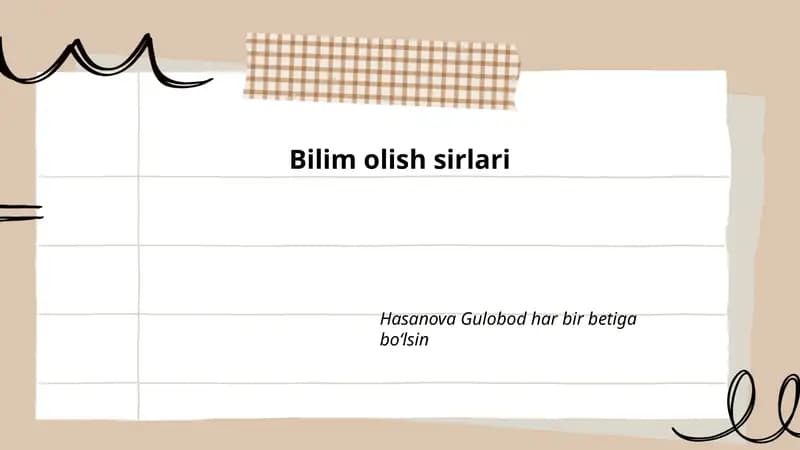 Bilim olish sirlari