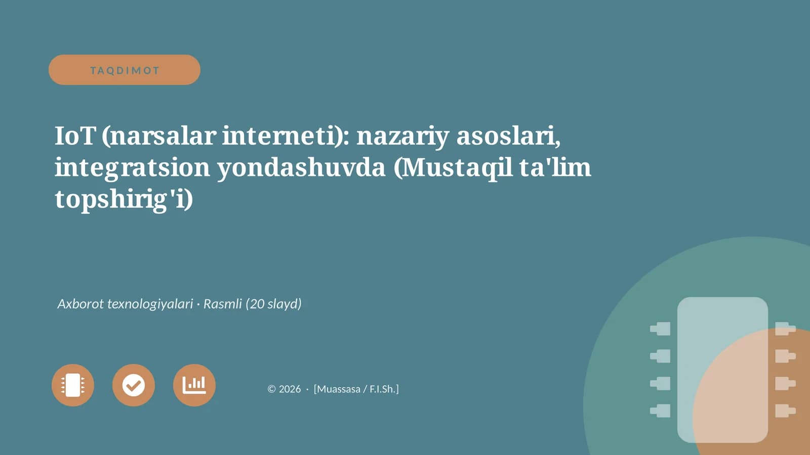 IoT (narsalar interneti): nazariy asoslari, integratsion yondashuvda