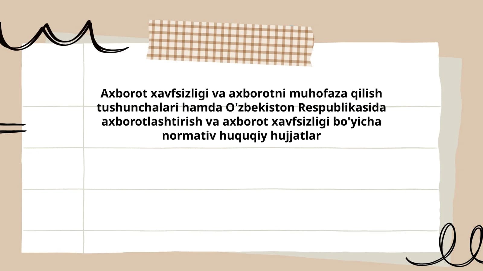 Axborot xavfsizligi va axborotni muhofaza qilish tushunchalari