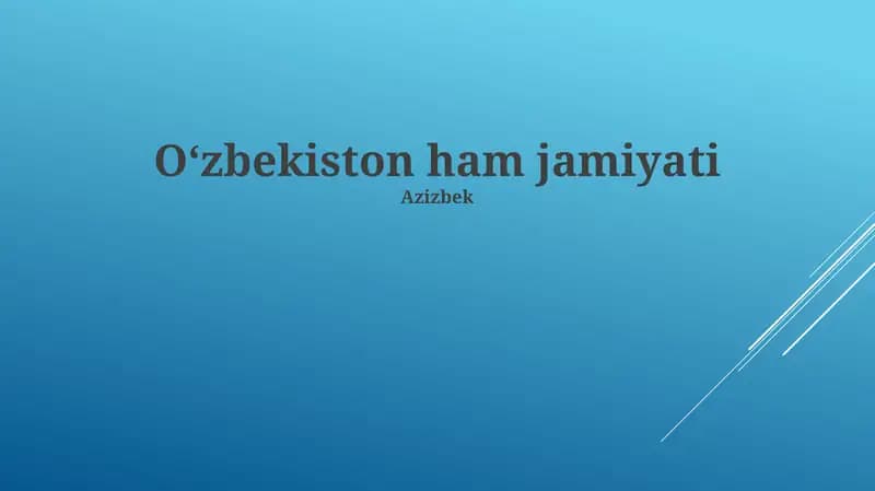 Oʻzbekiston ham jamiyati
