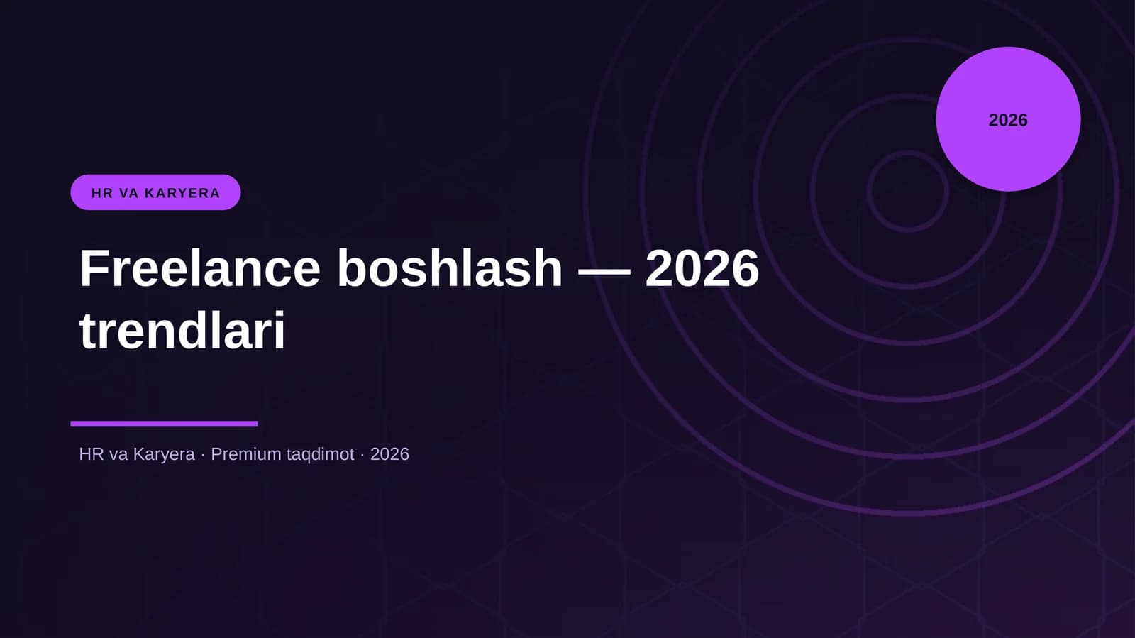 Freelance boshlash — 2026 trendlari