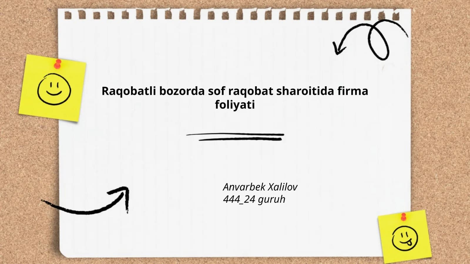 Sof raqobat bozorining asosiy xususiyatlari