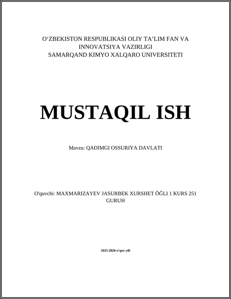 QADIMGI OSSURIYA DAVLATI