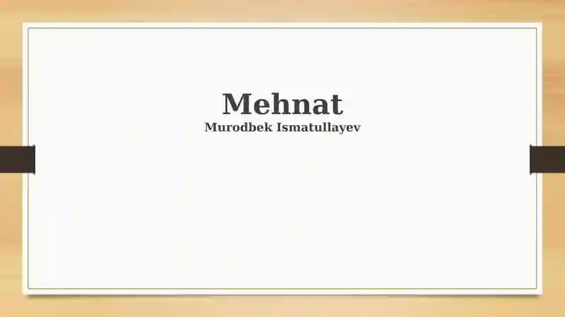 Mehnat