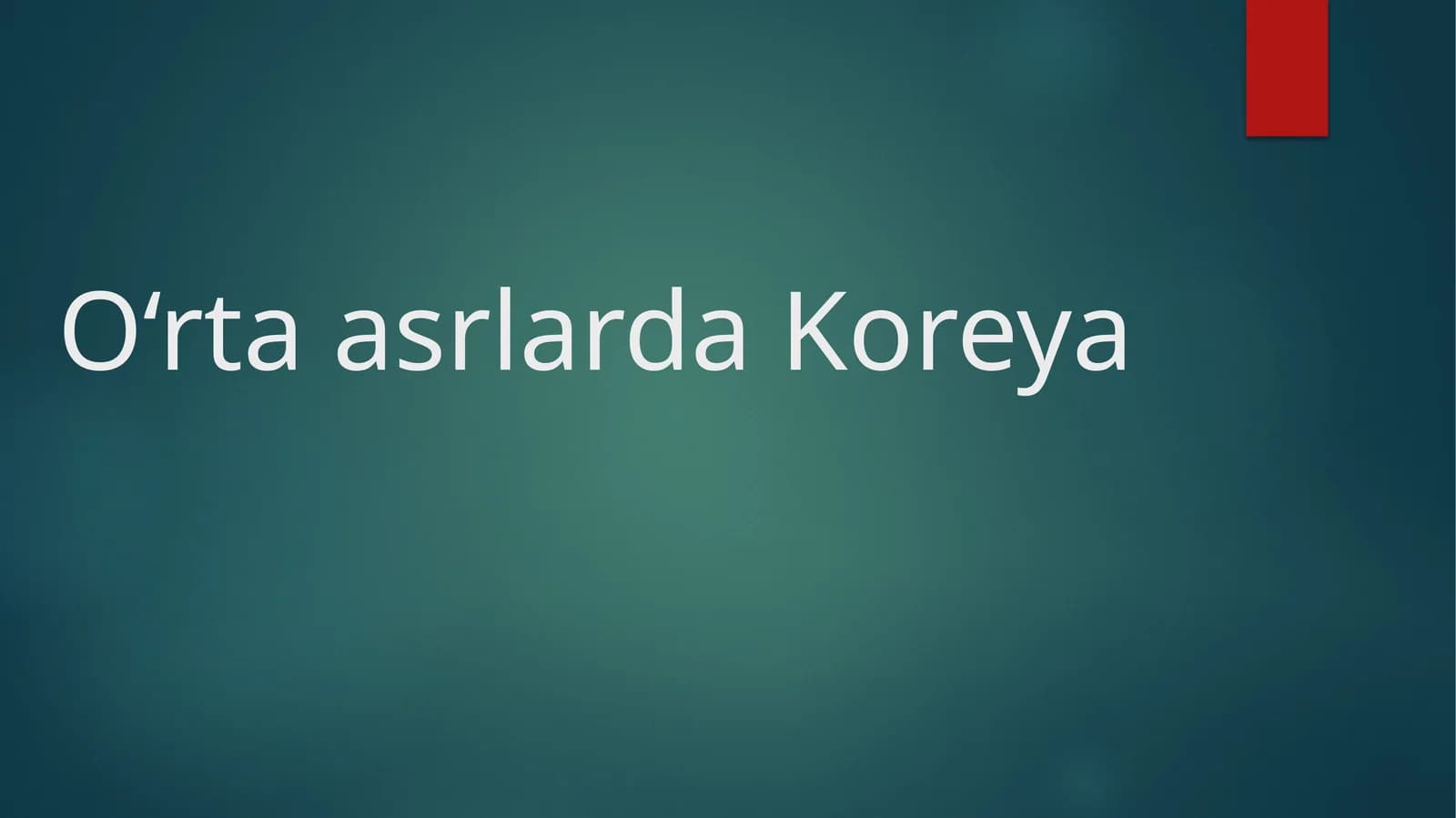 O‘rta asrlarda Koreya