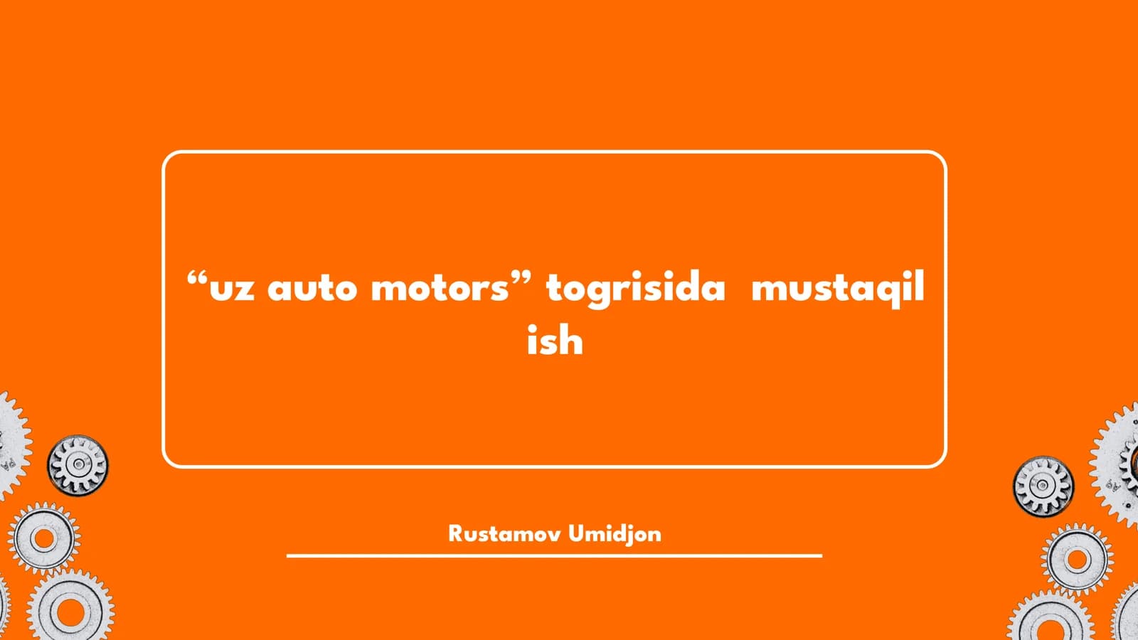 Uz Auto Motors Tarixi
