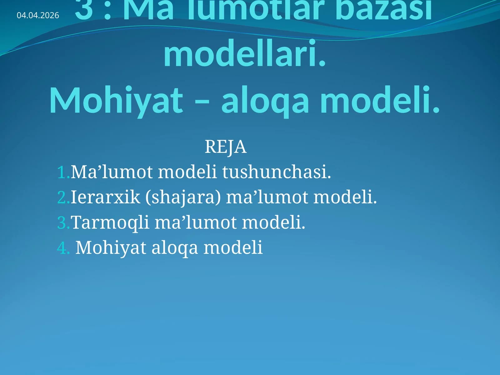 Ma’lumot modeli