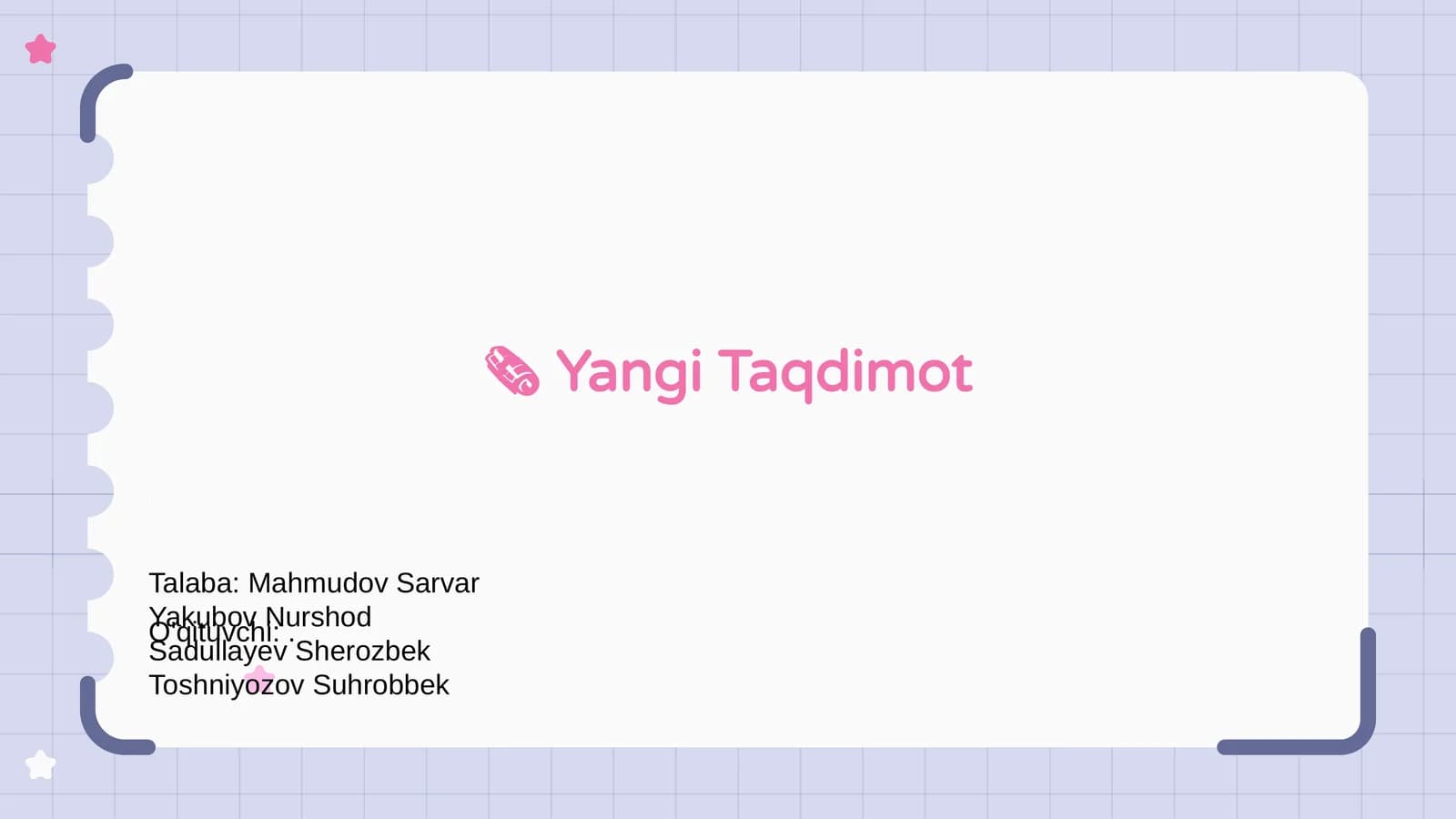 Yangi Taqdimot