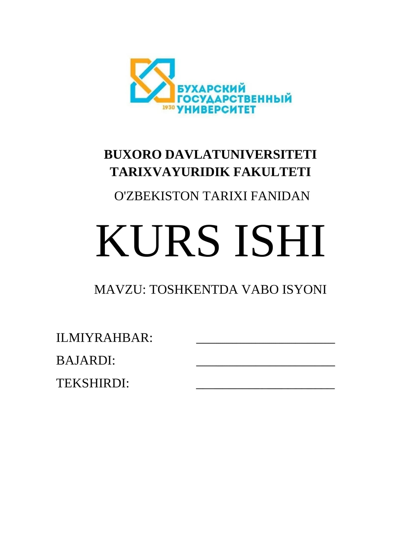 TOSHKENTDA VABO ISYONI