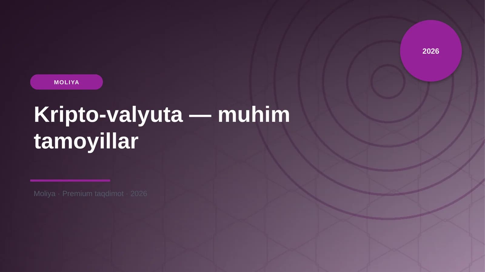 Kripto-valyuta — muhim tamoyillar