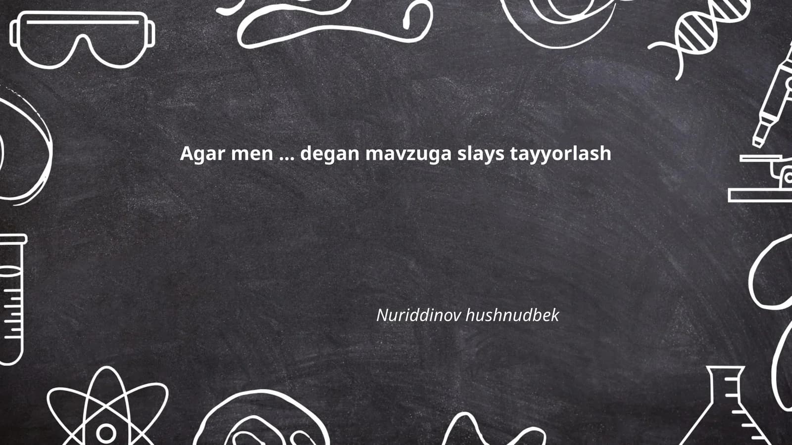 Agar men prezident bo'lganimda