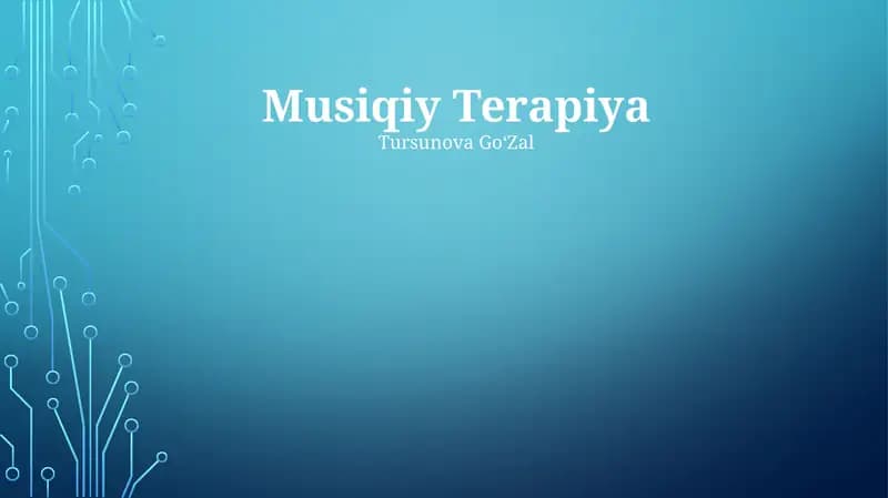 Musiqiy Terapiya