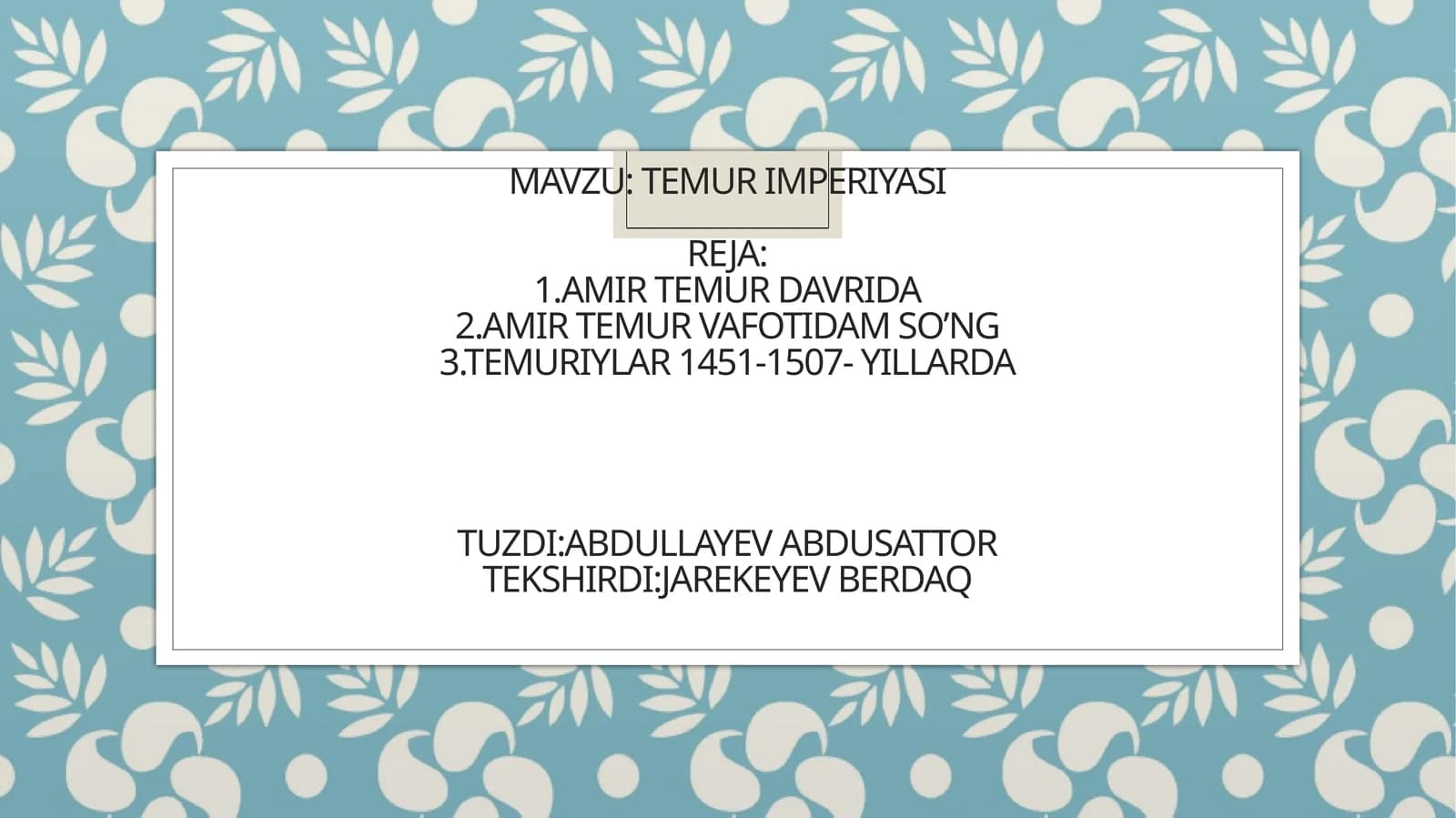 Temur imperiyasi
