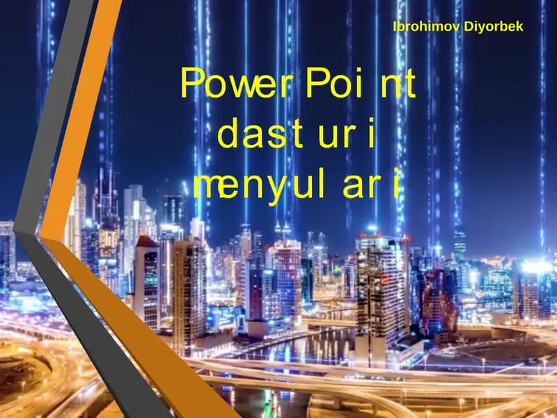 PowerPointdasturimenyulari