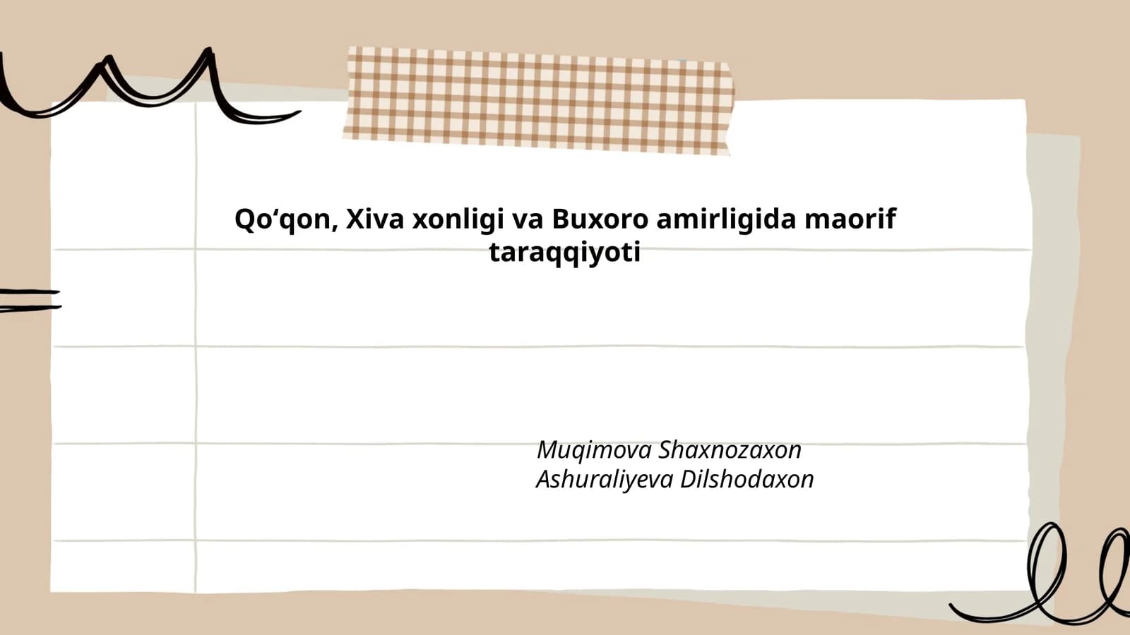 Qoʻqon xonligida maorif tizimi