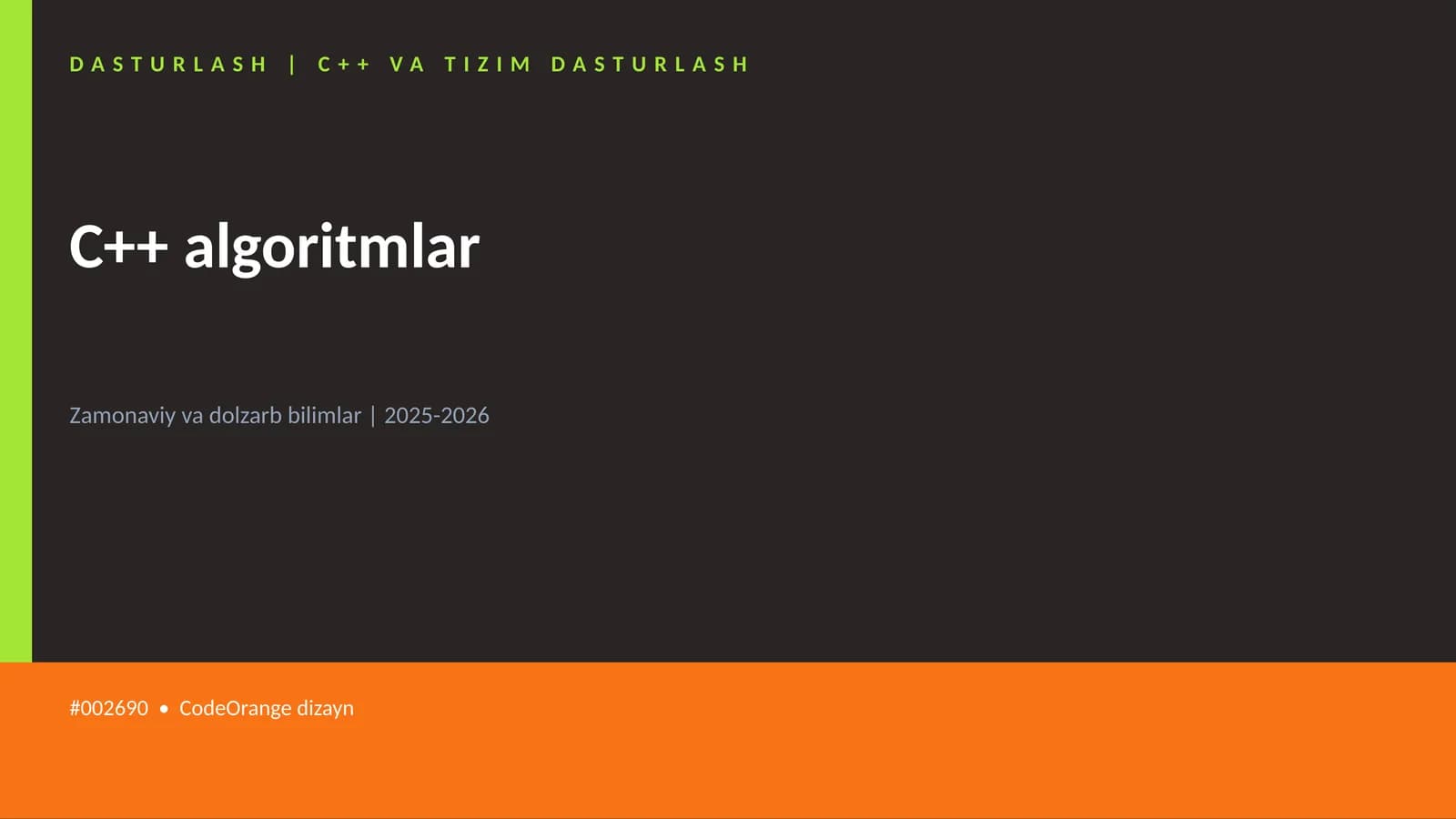 C++ algoritmlar