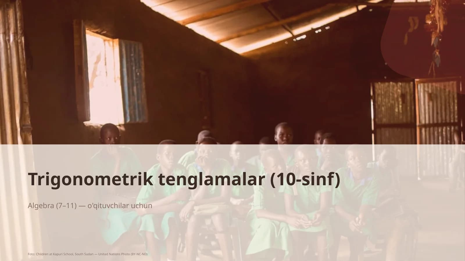 Trigonometrik tenglamalar (10-sinf)