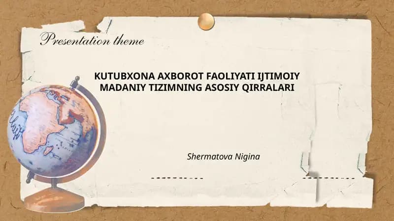 kutubxona axborot faoliyatining tarixi