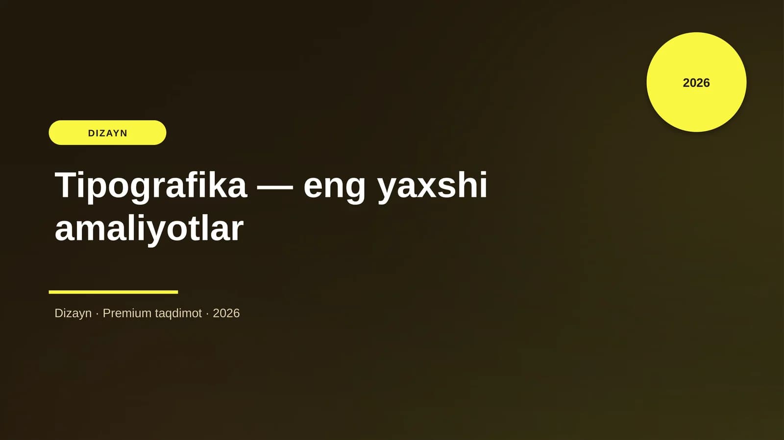 Tipografika — eng yaxshi amaliyotlar