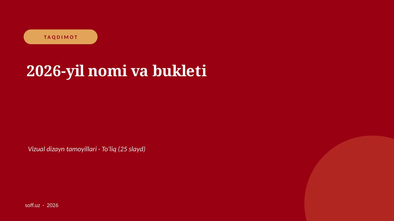 2026-yil nomi va bukleti