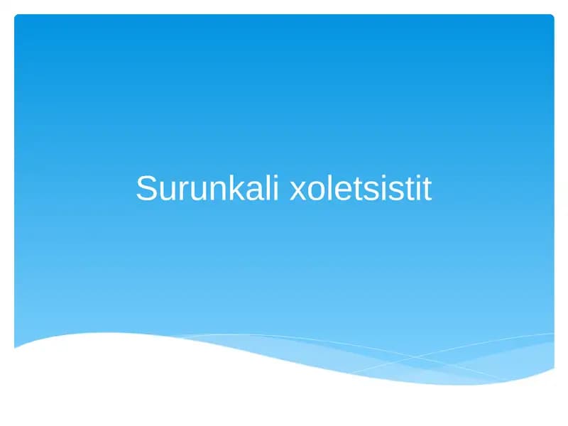 Surunkali xoletsistit