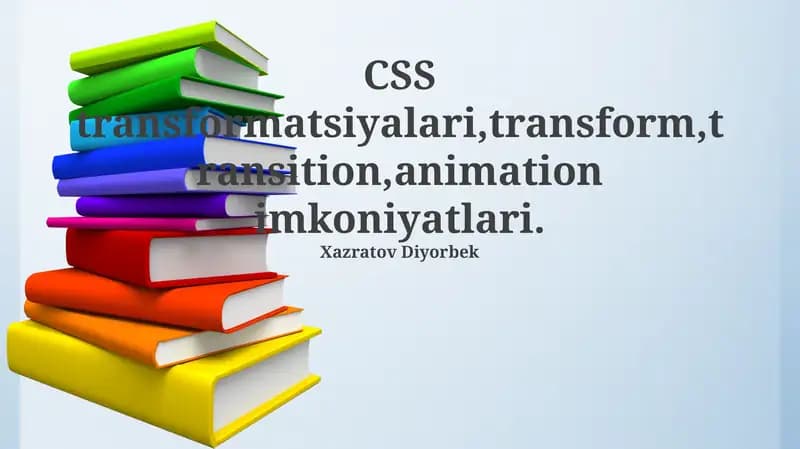 CSS Transformatsiyalari