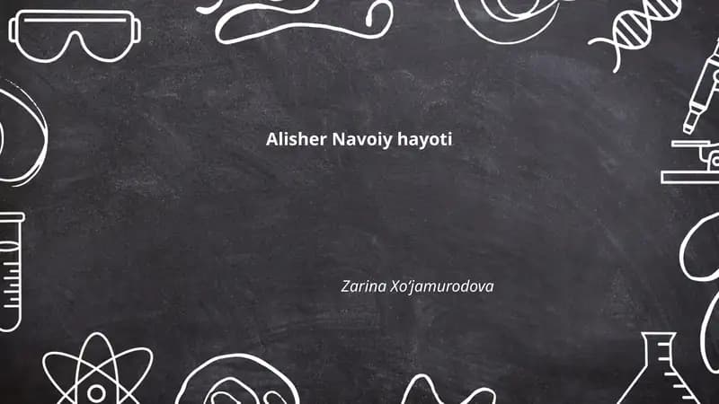 Alisher Navoiy hayoti