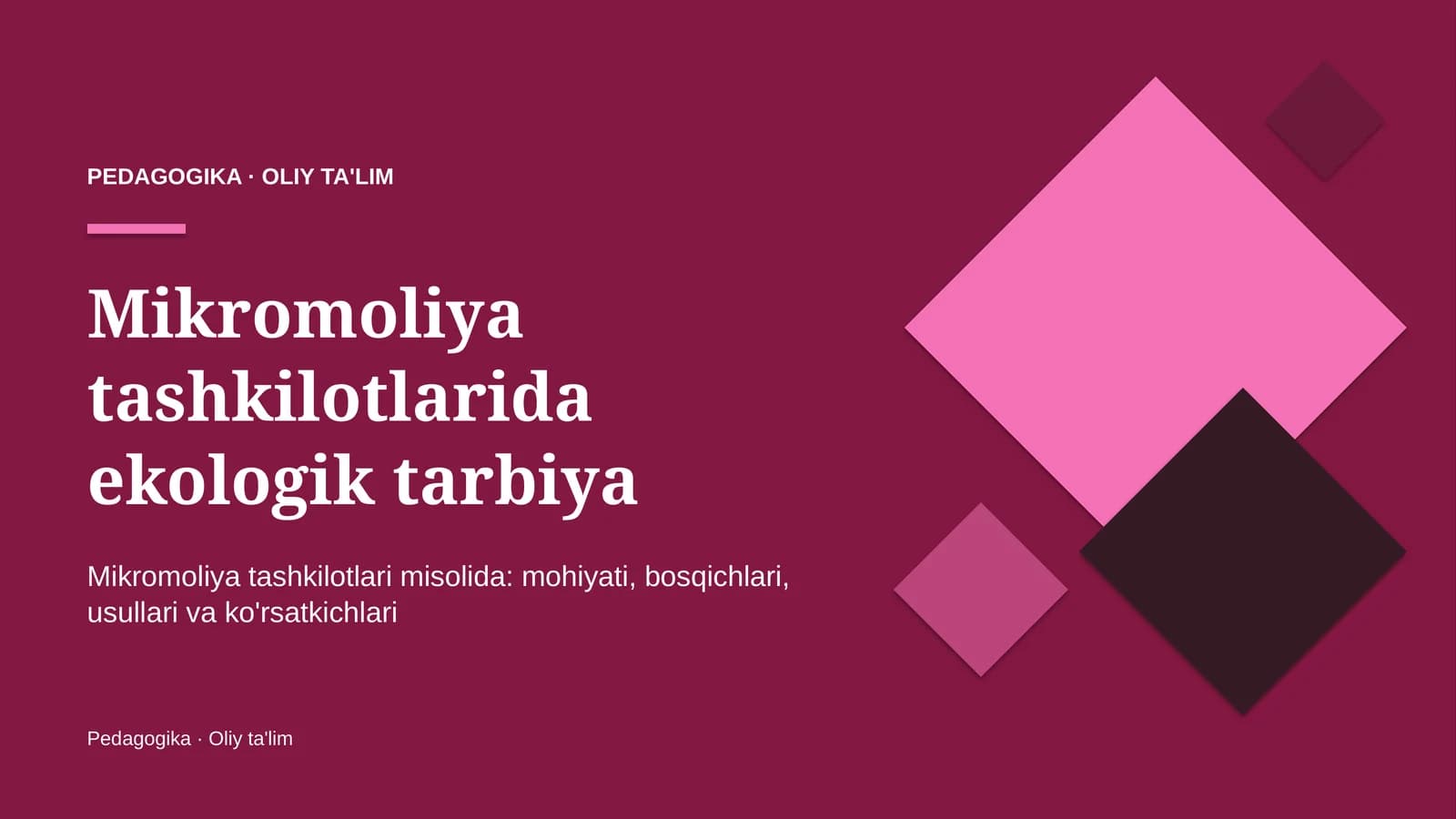 mikromoliya tashkilotlarida ekologik tarbiya 9284