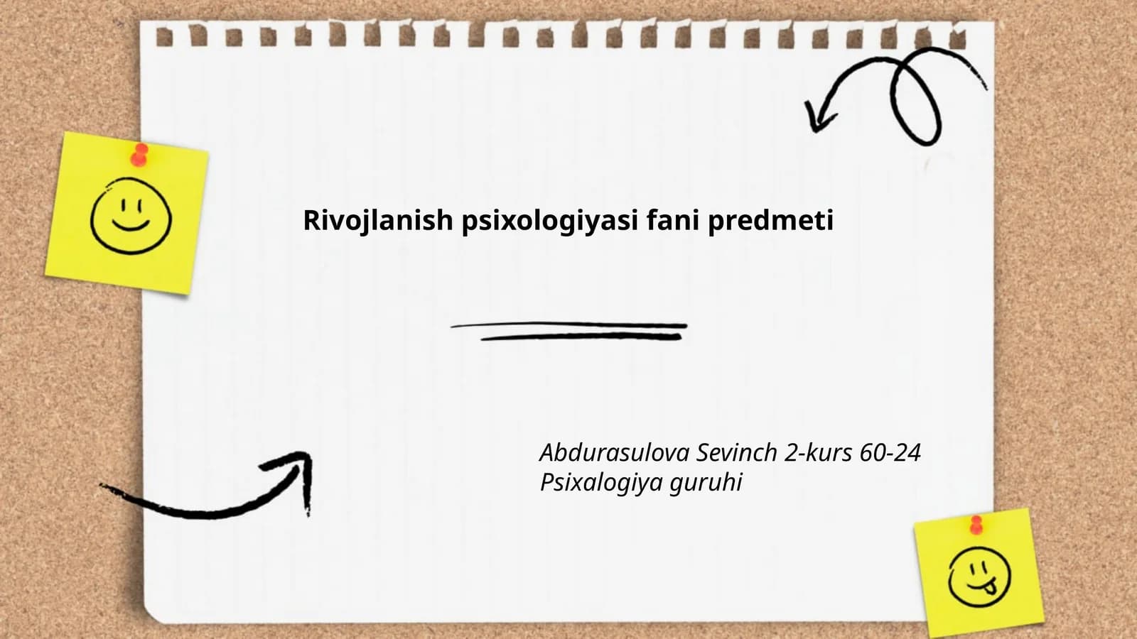 Rivojlanish psixologiyasi fani predmeti