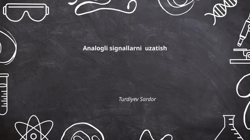 Analogli signallarni uzatish