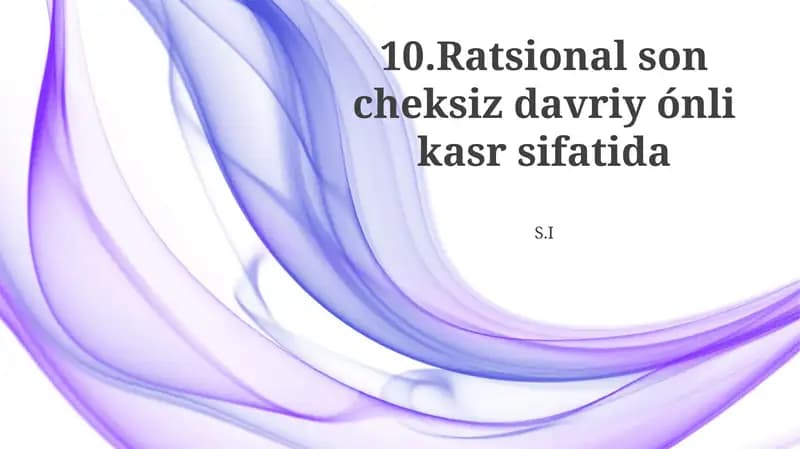Ratsional sonlar ta'rifi