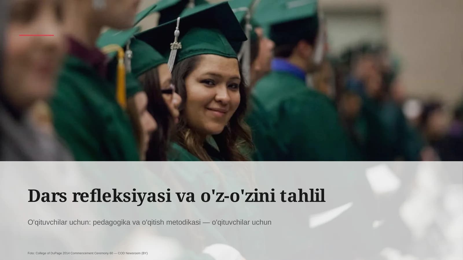 Dars refleksiyasi va o'z-o'zini tahlil