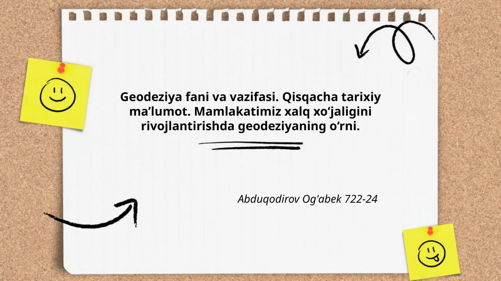 Geodeziya fani va vazifasi