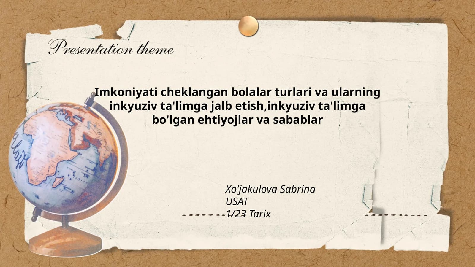 Imkoniyati cheklangan bolalar turlari