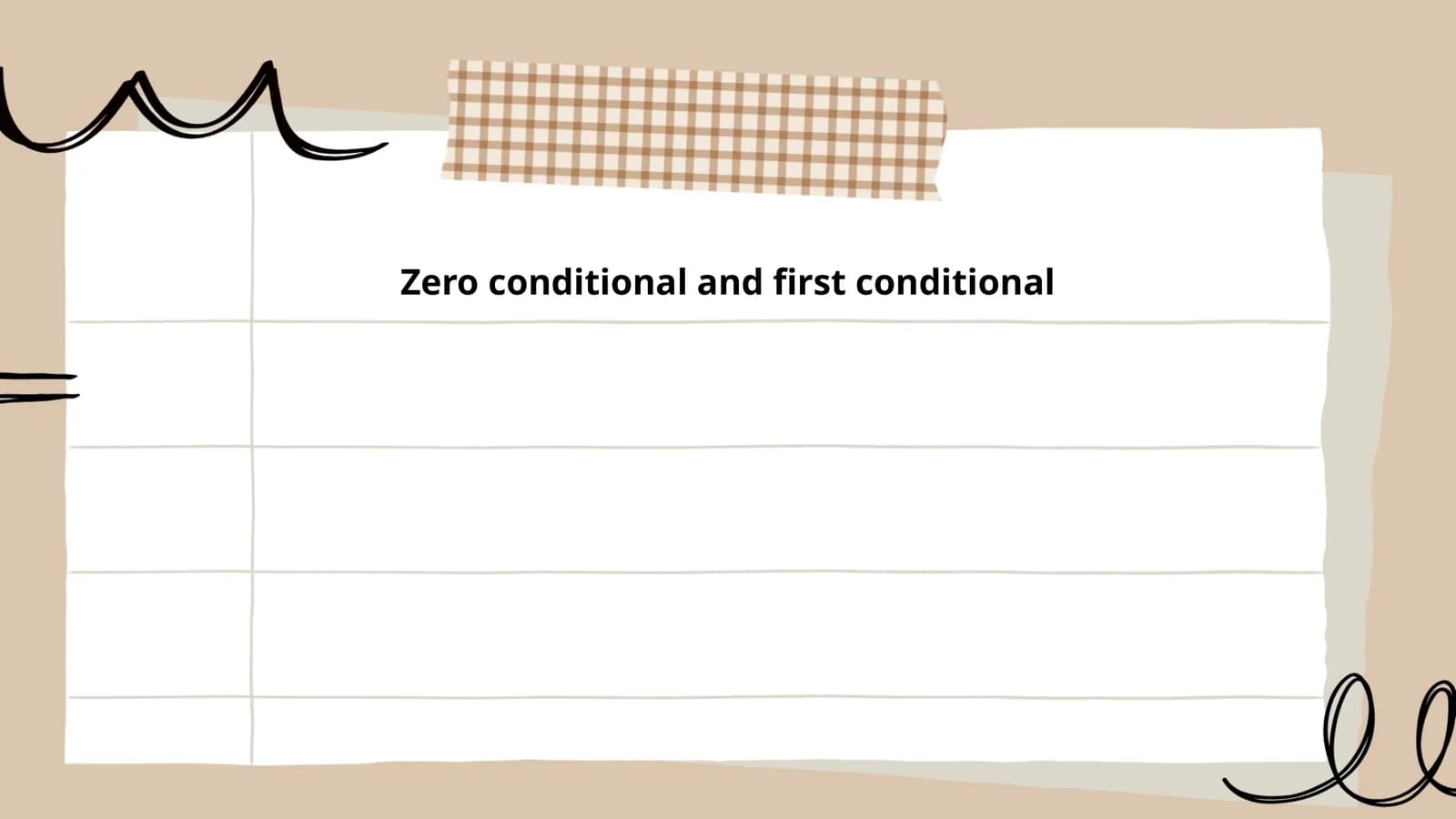 Zero conditional and first conditional