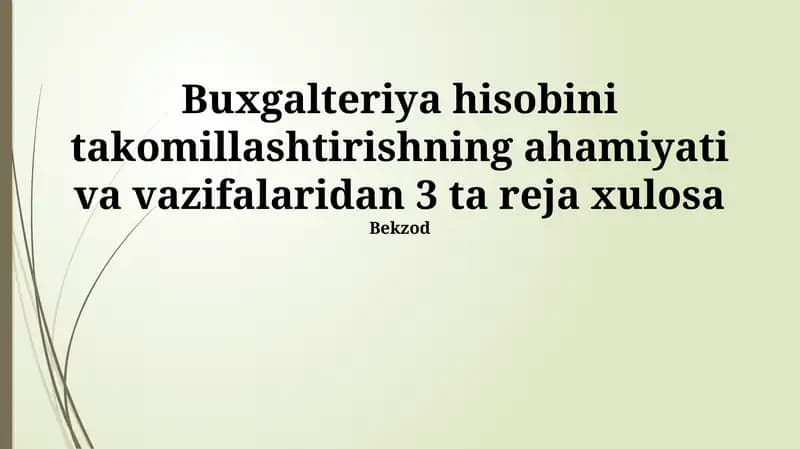 Moliyaviy hisobotlar