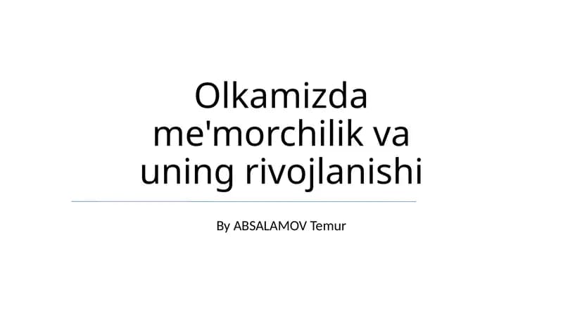 Arxitektura tarixi