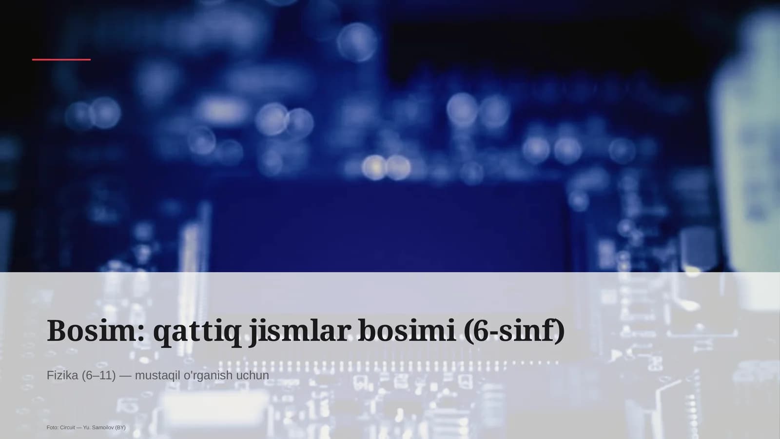 Bosim: qattiq jismlar bosimi (6-sinf)