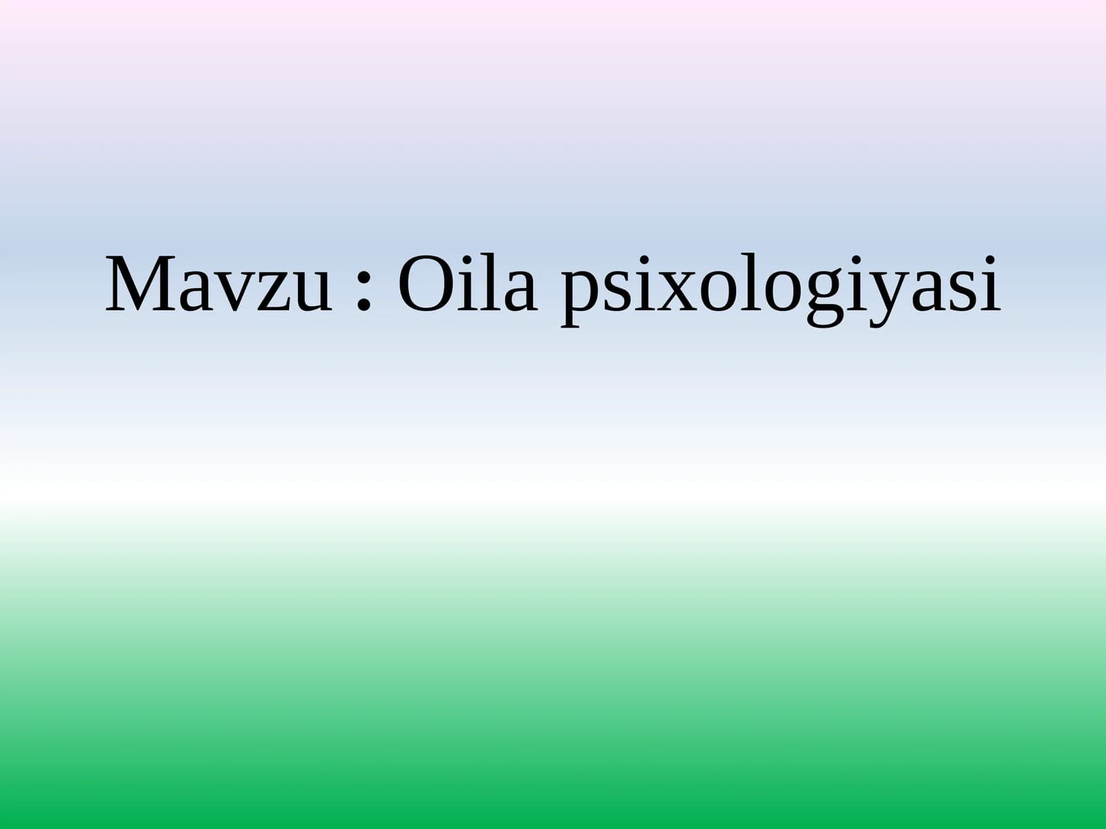 Oila psixologiyasi