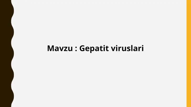 Gepatit viruslari