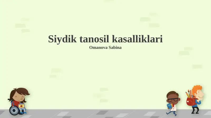 Siydik tanosil kasalliklari