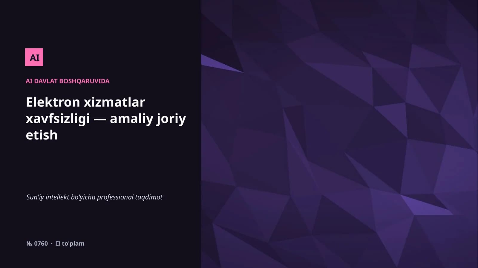 AI DAVLAT BOSHQARUVIDA
