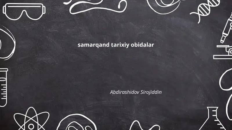 Samarqand tarixiy obidalar