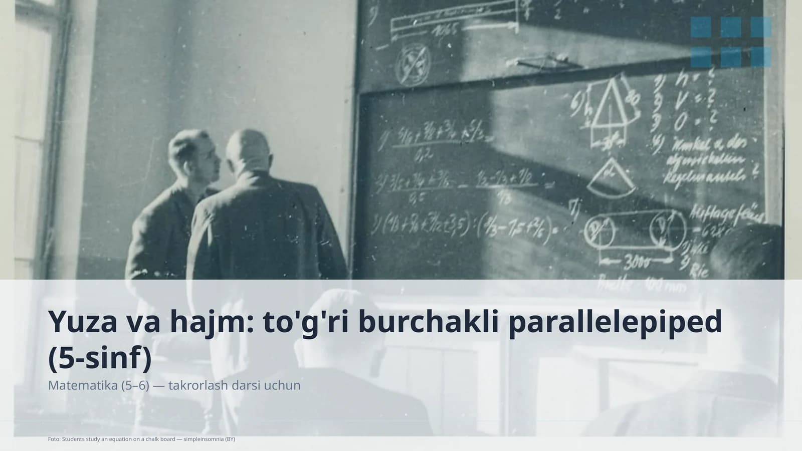 Matematika (5–6) — takrorlash darsi uchun
