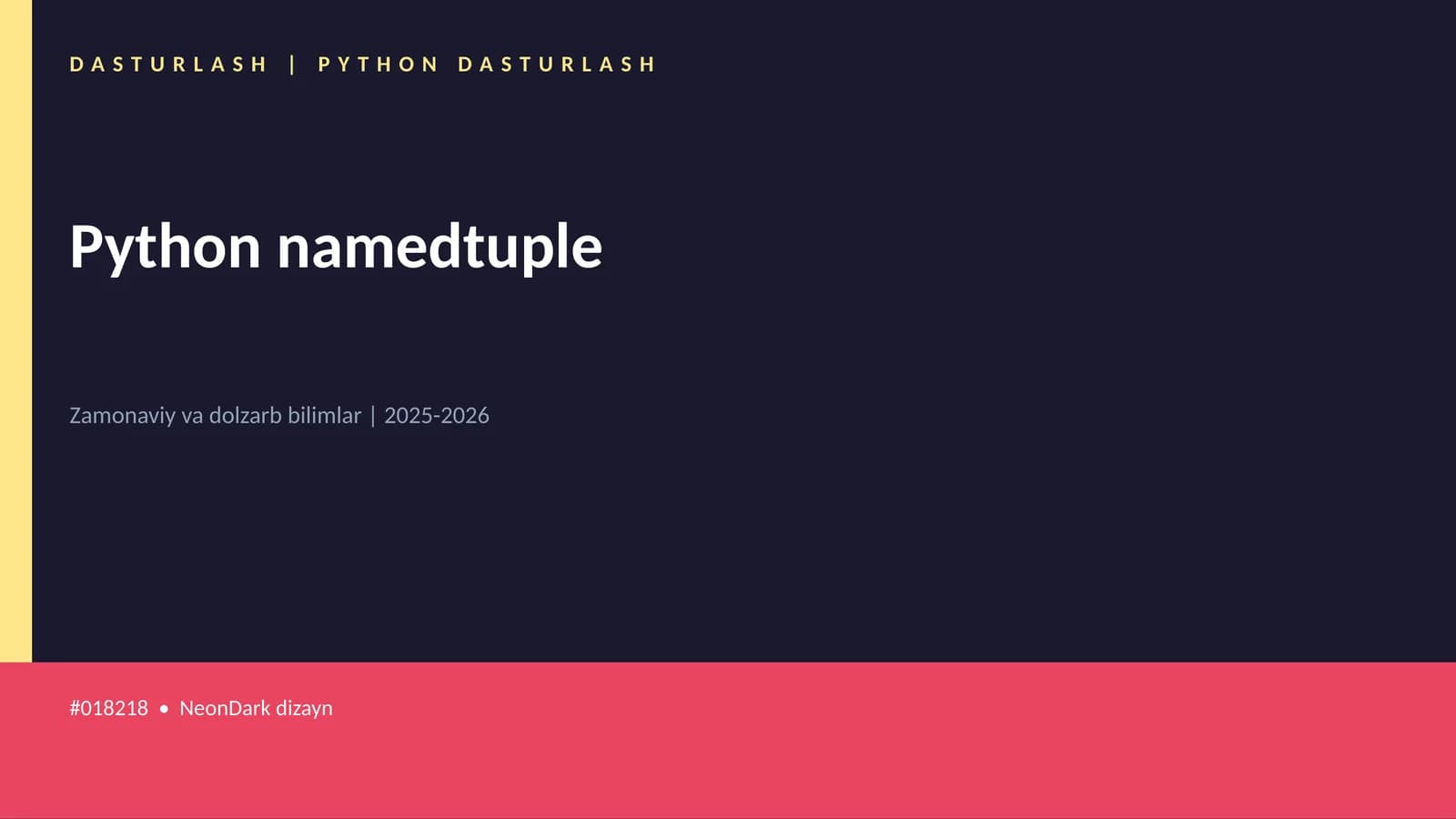 DASTURLASH | PYTHON DASTURLASH