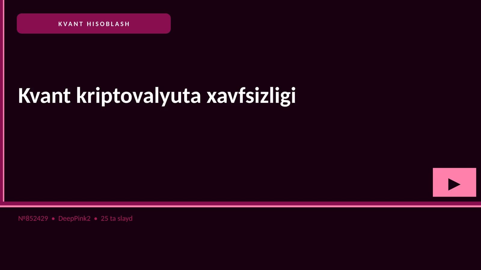 KVANT HISOBLASH
