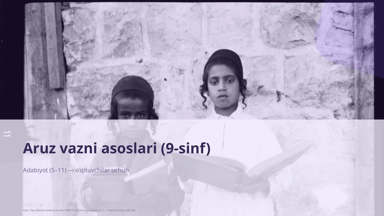 Aruz vazni asoslari (9-sinf)