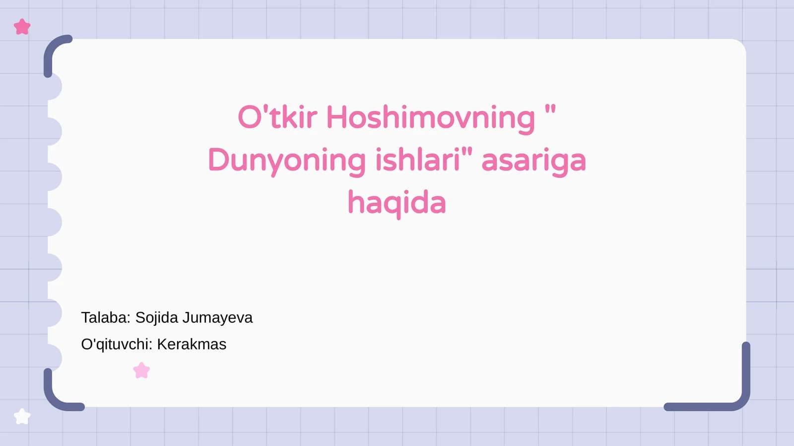 Dunyoning ishlari