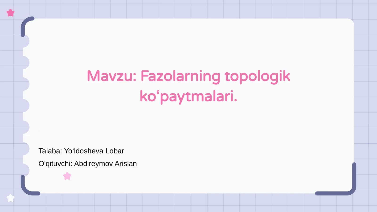Fazolarning topologik ko‘paytmalari