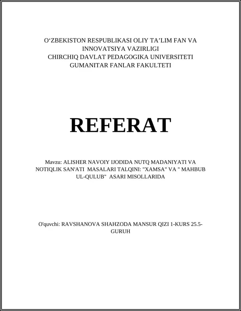 Xamsada nutq madaniyati